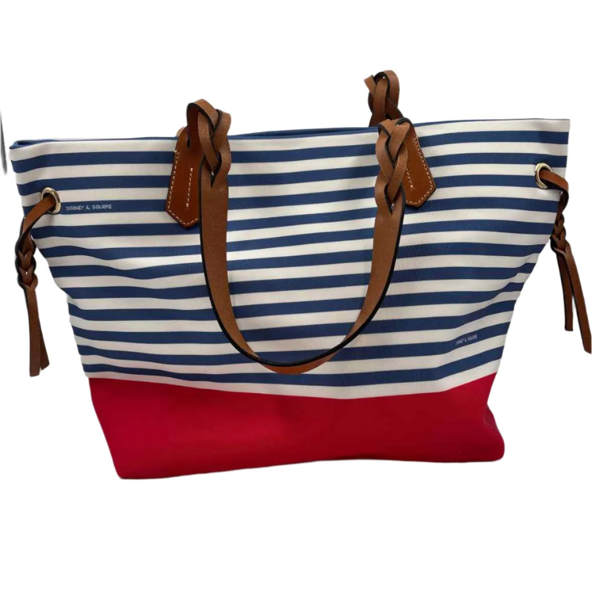 DOONEY & BOURKE Red White & Blue Striped Handled TOTE Bag Purse