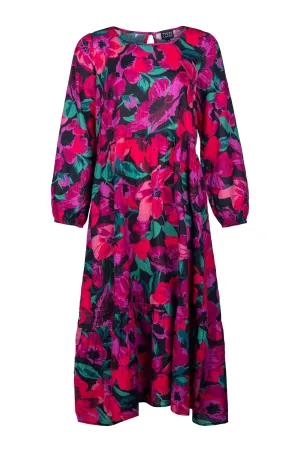 Dress | Navy Purple Flower | 6535B1