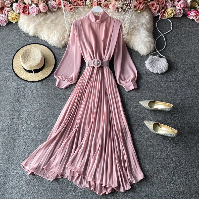 Elegant Lantern Sleeve Dress Anna Kay Co