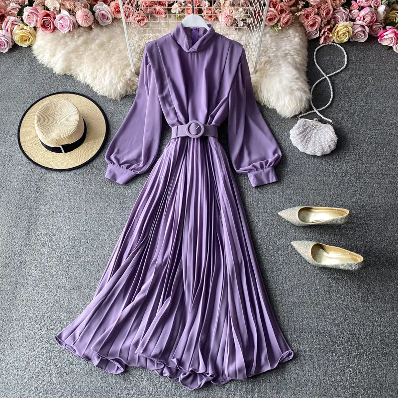 Elegant Lantern Sleeve Dress Anna Kay Co