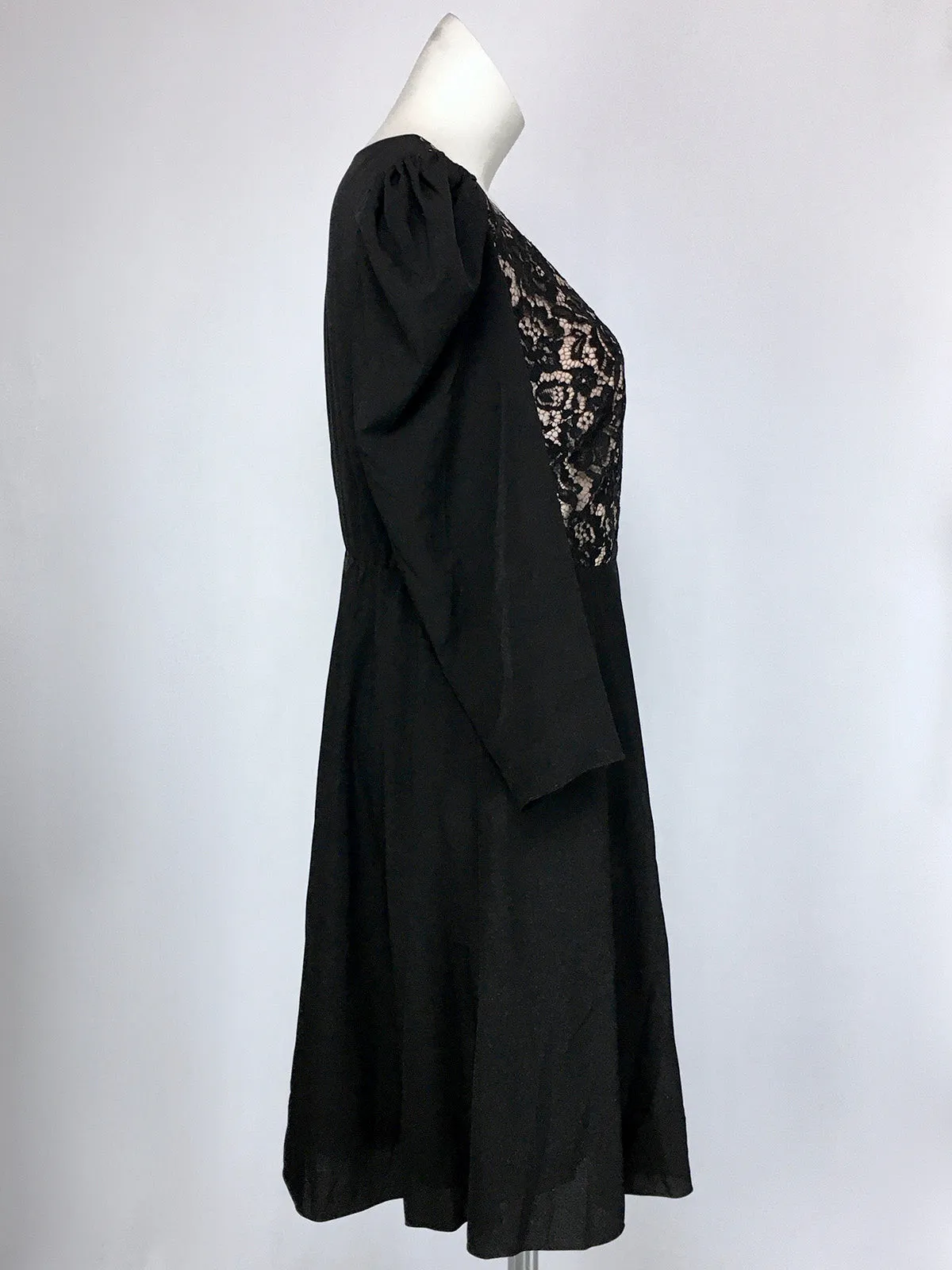 eloquii Size 16 Black & Beige Lace Dress