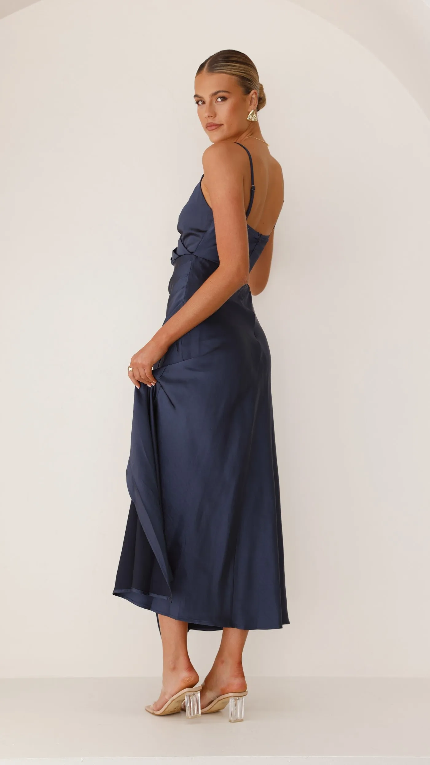Elsa Midi Dress - Navy Billy J