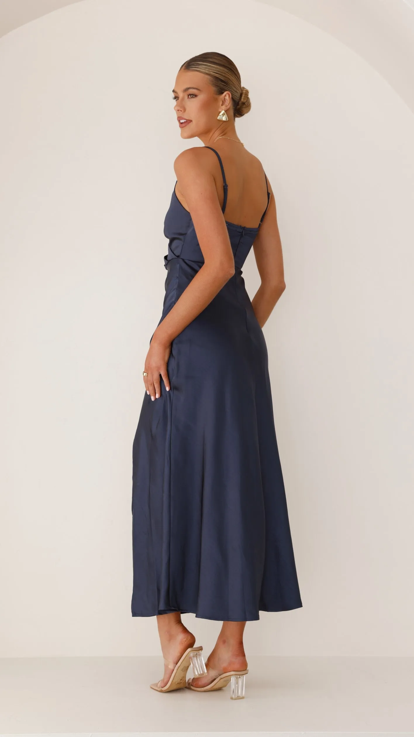 Elsa Midi Dress - Navy Billy J