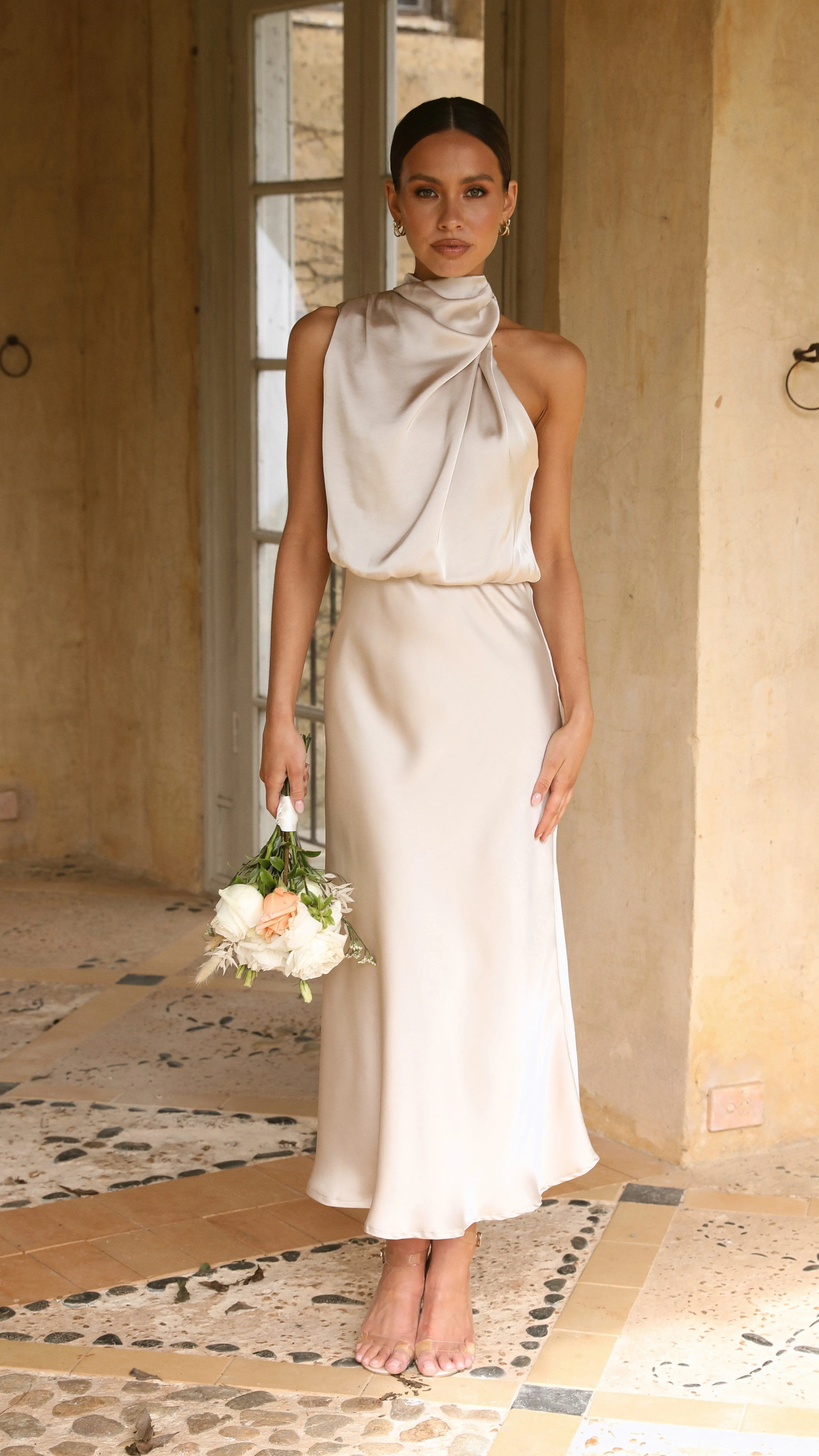 Esther Maxi Dress - Champagne Billy J