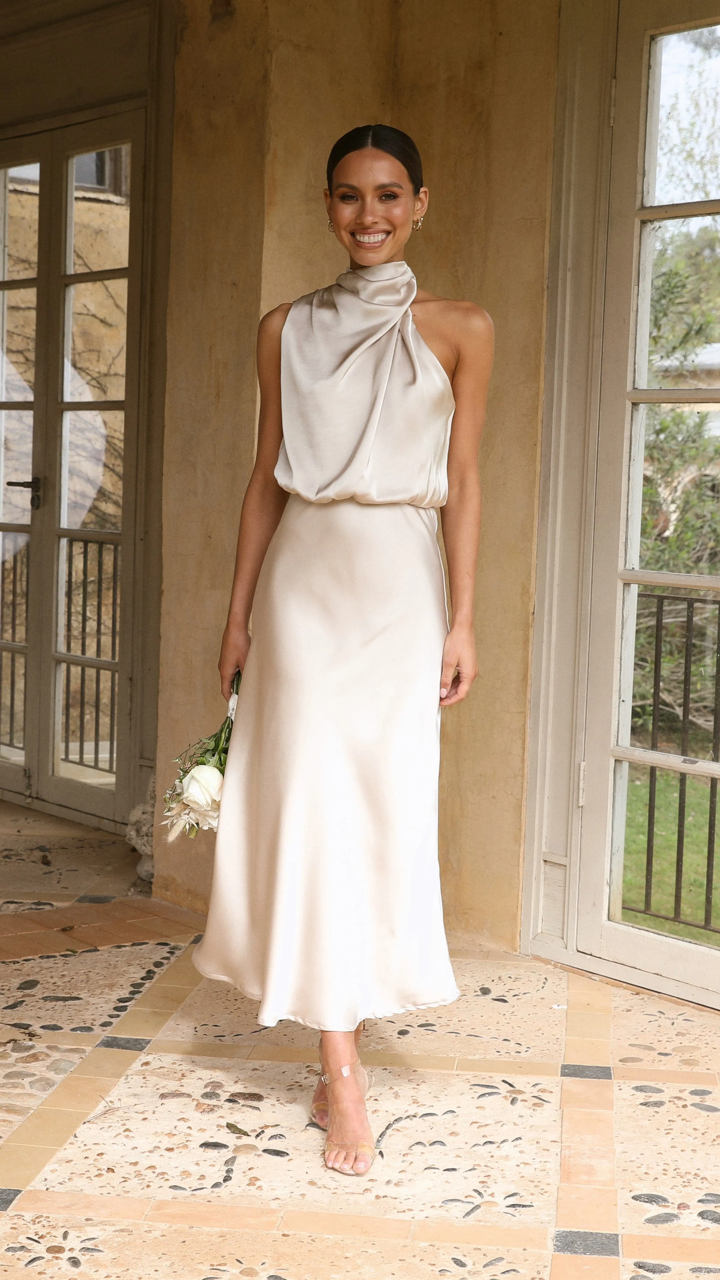 Esther Maxi Dress - Champagne Billy J
