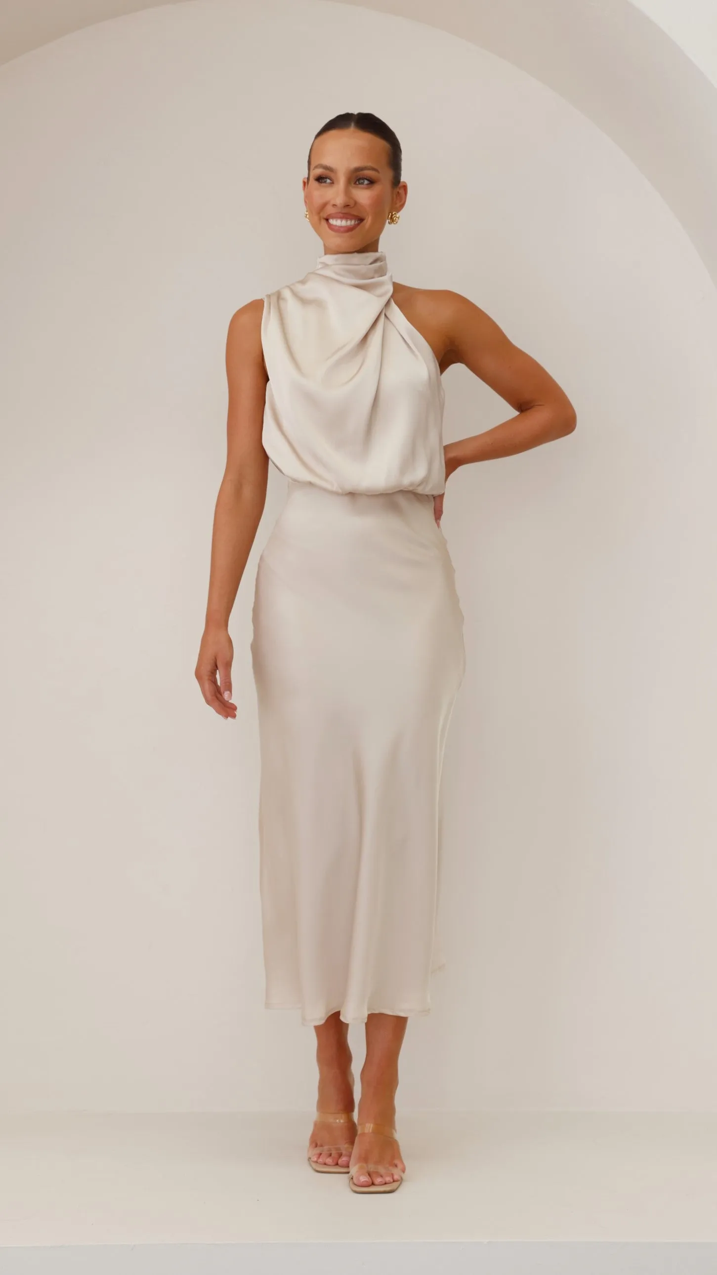 Esther Maxi Dress - Champagne Billy J