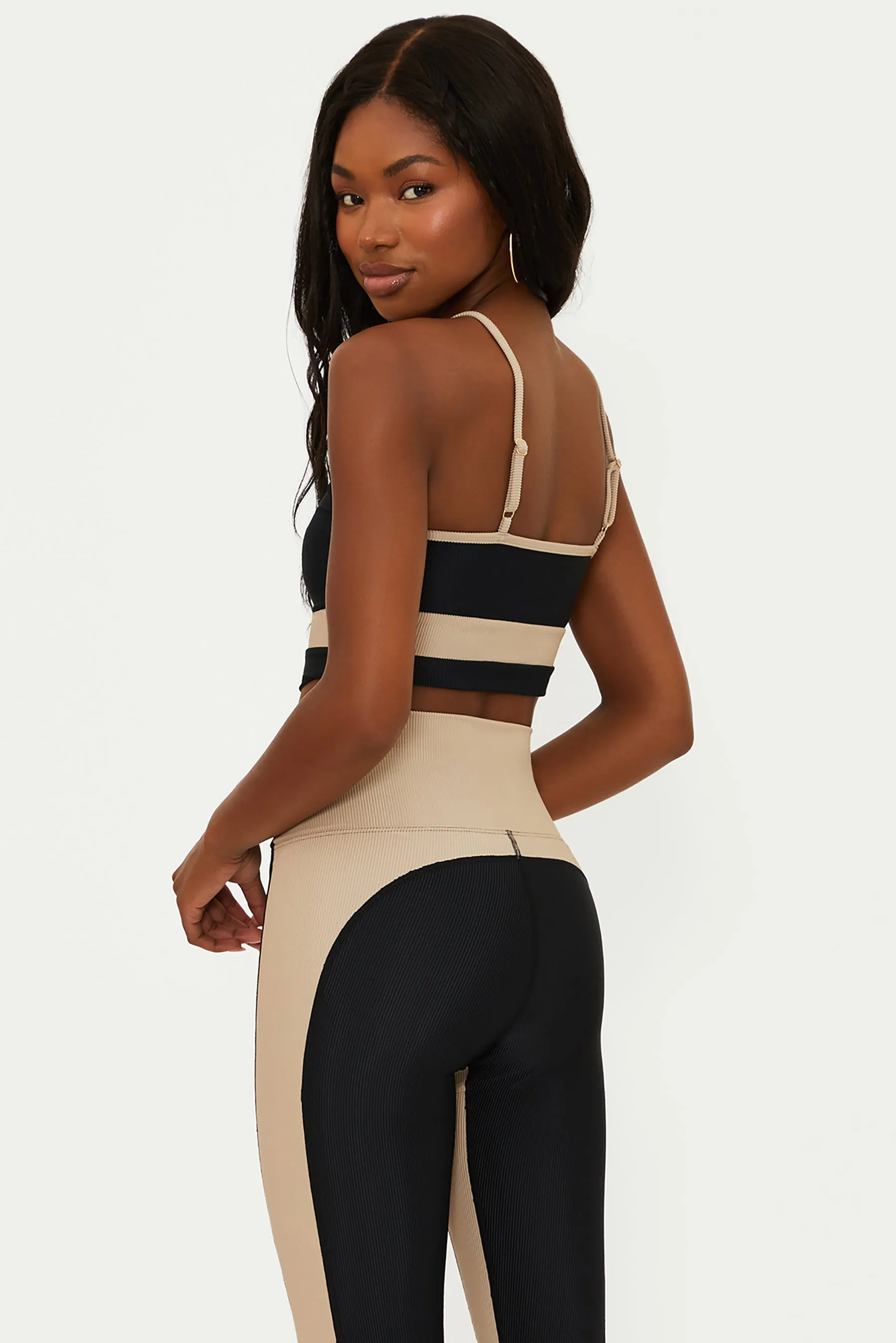 Eva Top Black Tan Colorblock Beach Riot