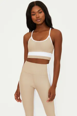 Eva Top Tan White Colorblock Beach Riot