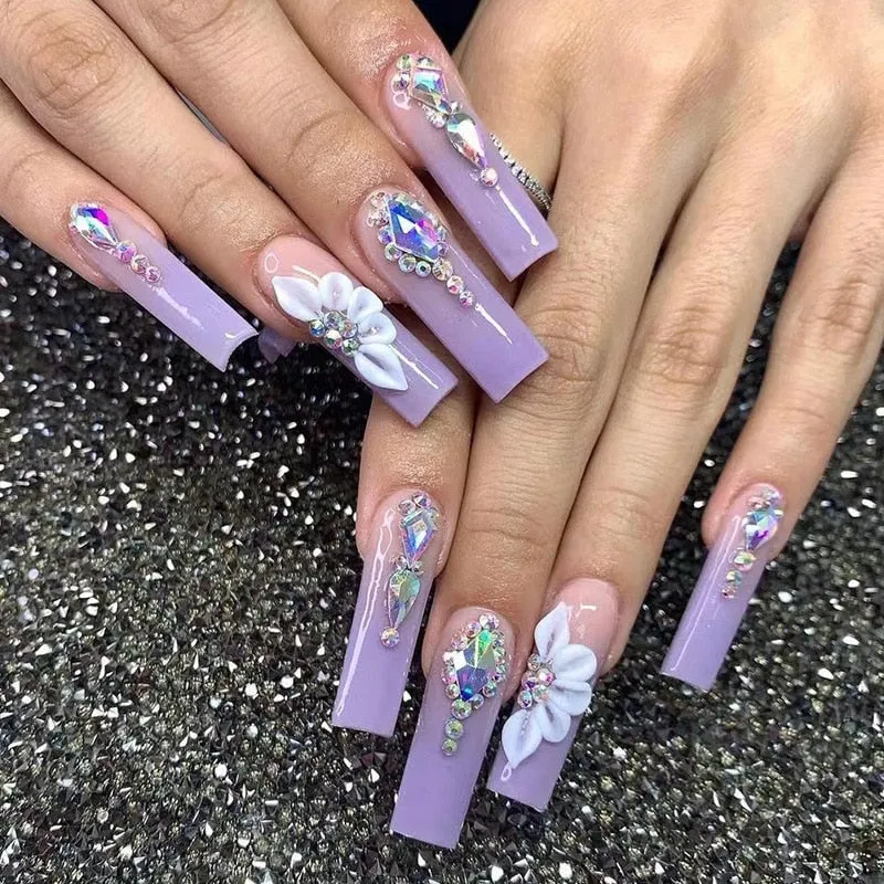 Extra Long Square Press On Nails