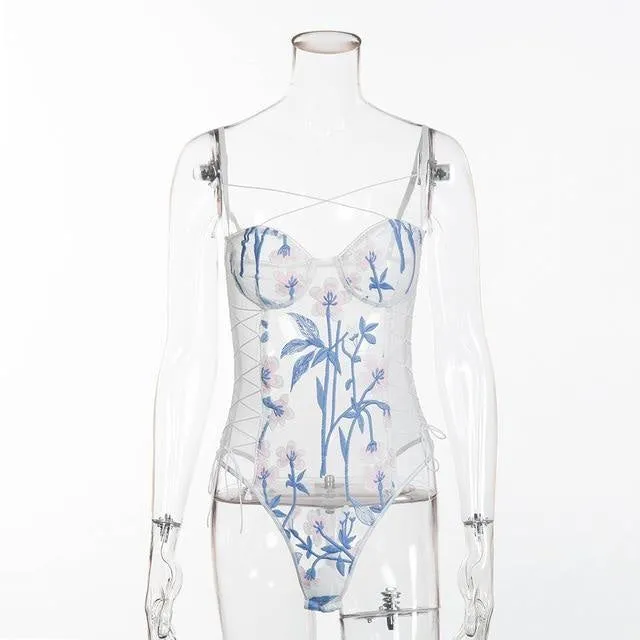 Floral Mesh Bodysuit