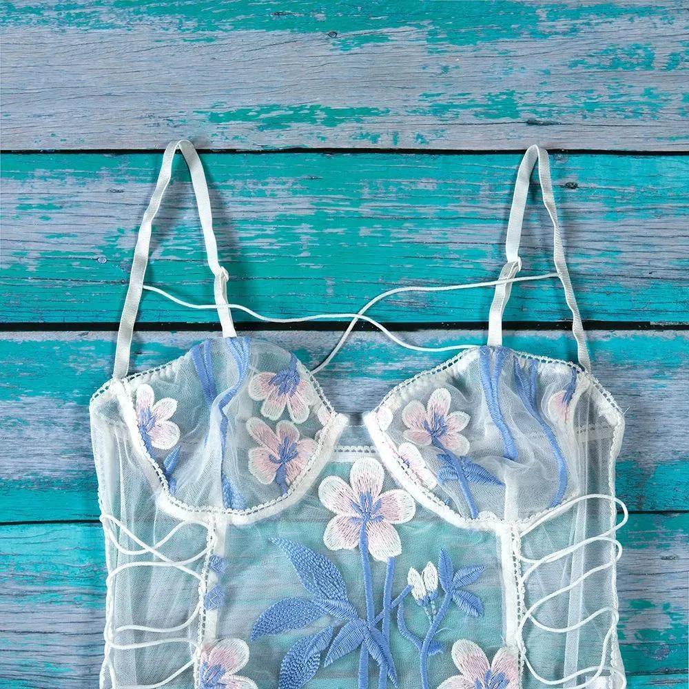 Floral Mesh Bodysuit