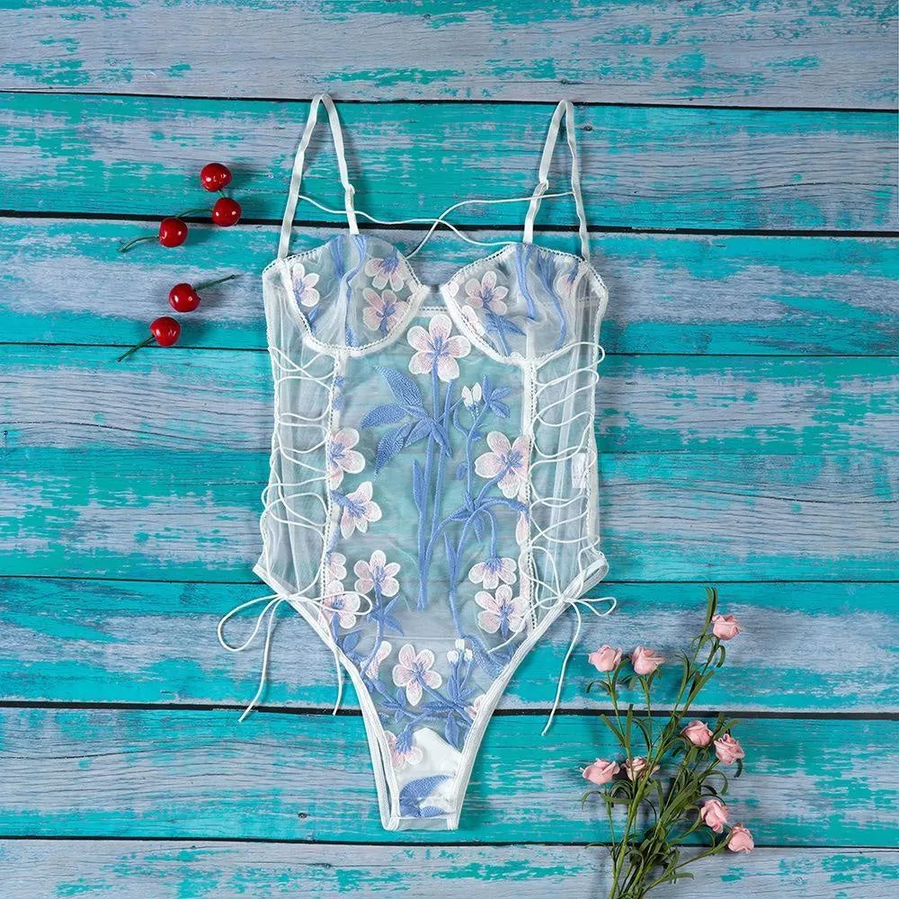 Floral Mesh Bodysuit