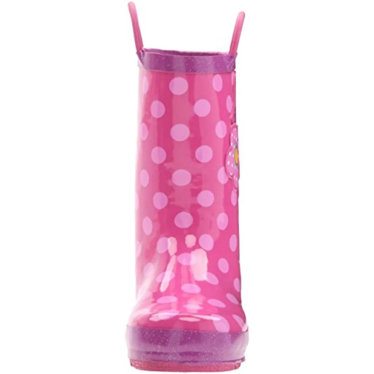 Flower Cutie Girls Polka Dot Rubber Rain Boots