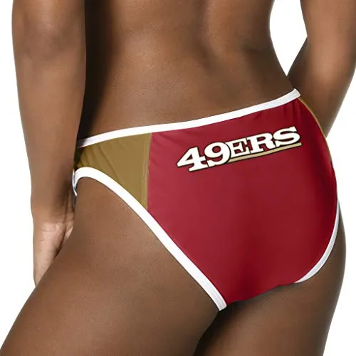 FOCO Women's San Francisco 49ers Team Logo Swim Suit Bikini Bottom