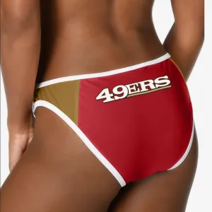 FOCO Women's San Francisco 49ers Team Logo Swim Suit Bikini Bottom