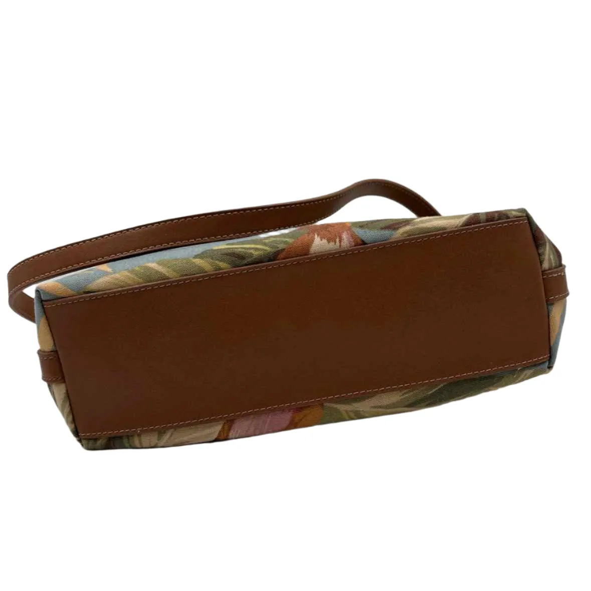 FOSSIL Blue & MultiColor Bird Print Purse w/Leather Trim & Crossbody