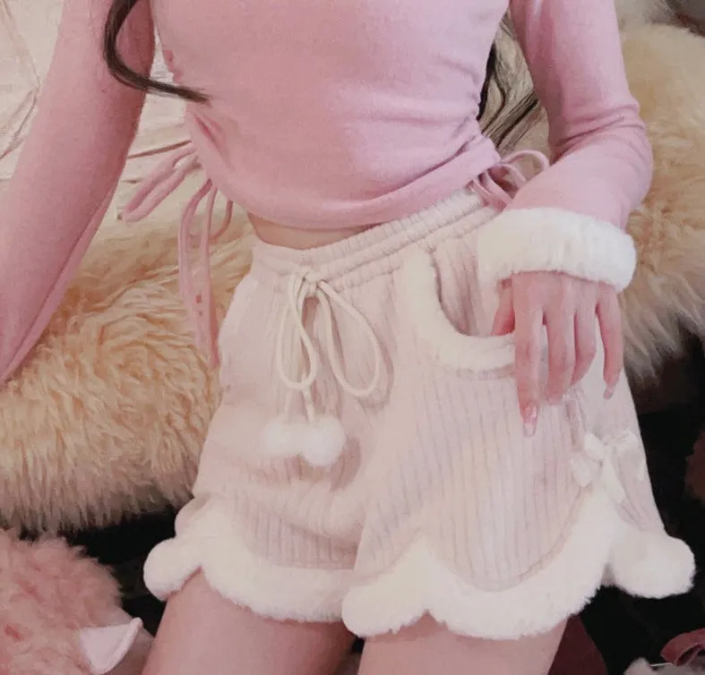 Fur Trimmed Dollette Shorts