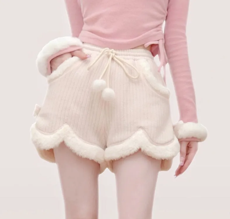 Fur Trimmed Dollette Shorts
