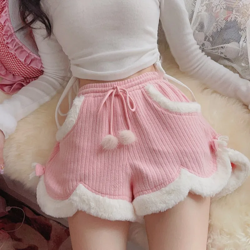 Fur Trimmed Dollette Shorts