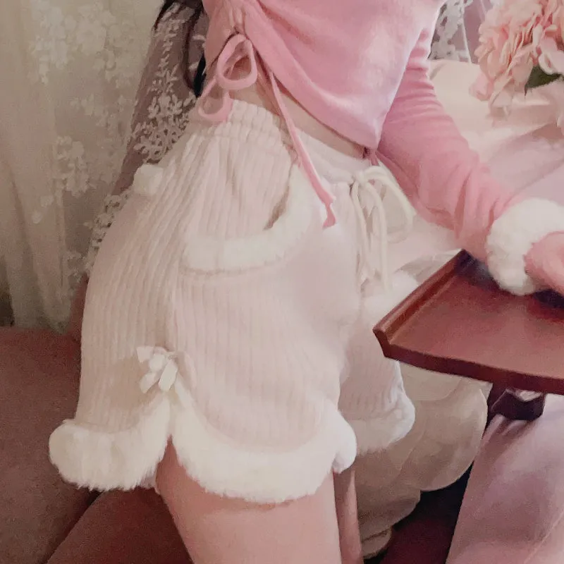 Fur Trimmed Dollette Shorts