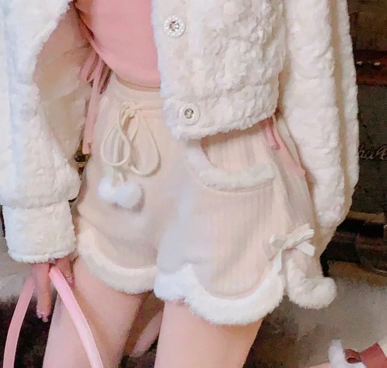 Fur Trimmed Dollette Shorts
