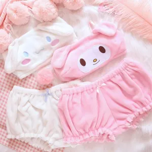 Fuzzy Kawaii Lingerie Set