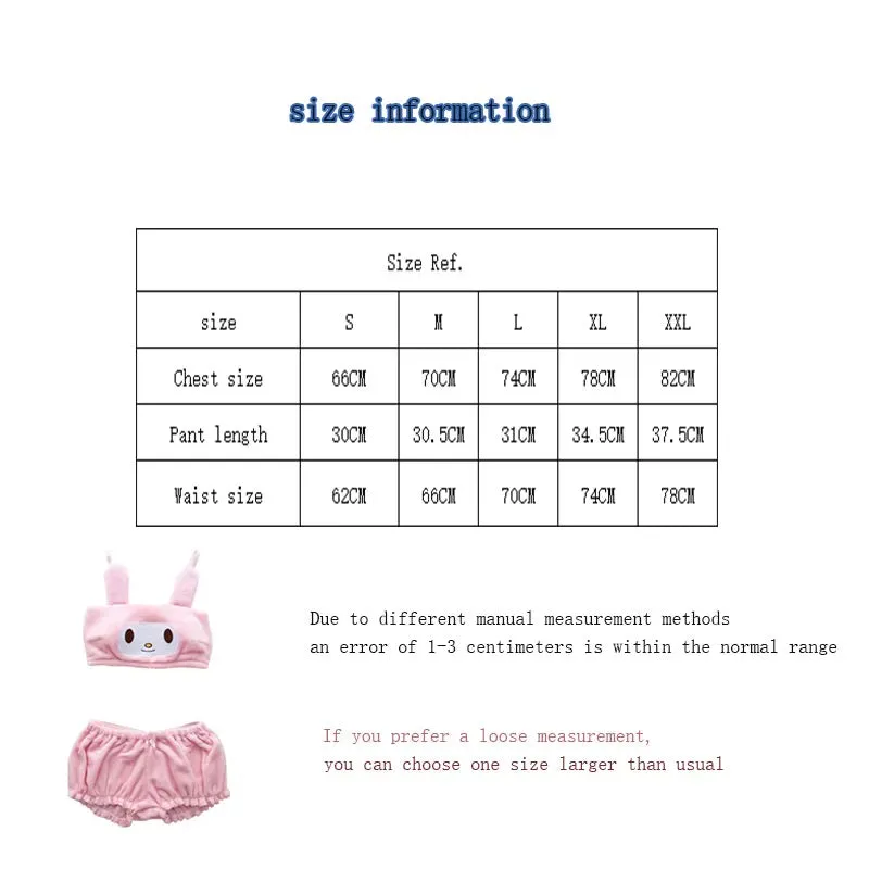 Fuzzy Kawaii Lingerie Set