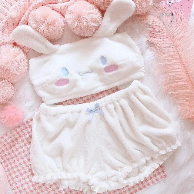 Fuzzy Kawaii Lingerie Set