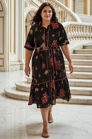 Ginette Maxi Dress in Tapestry Blooms Adrift