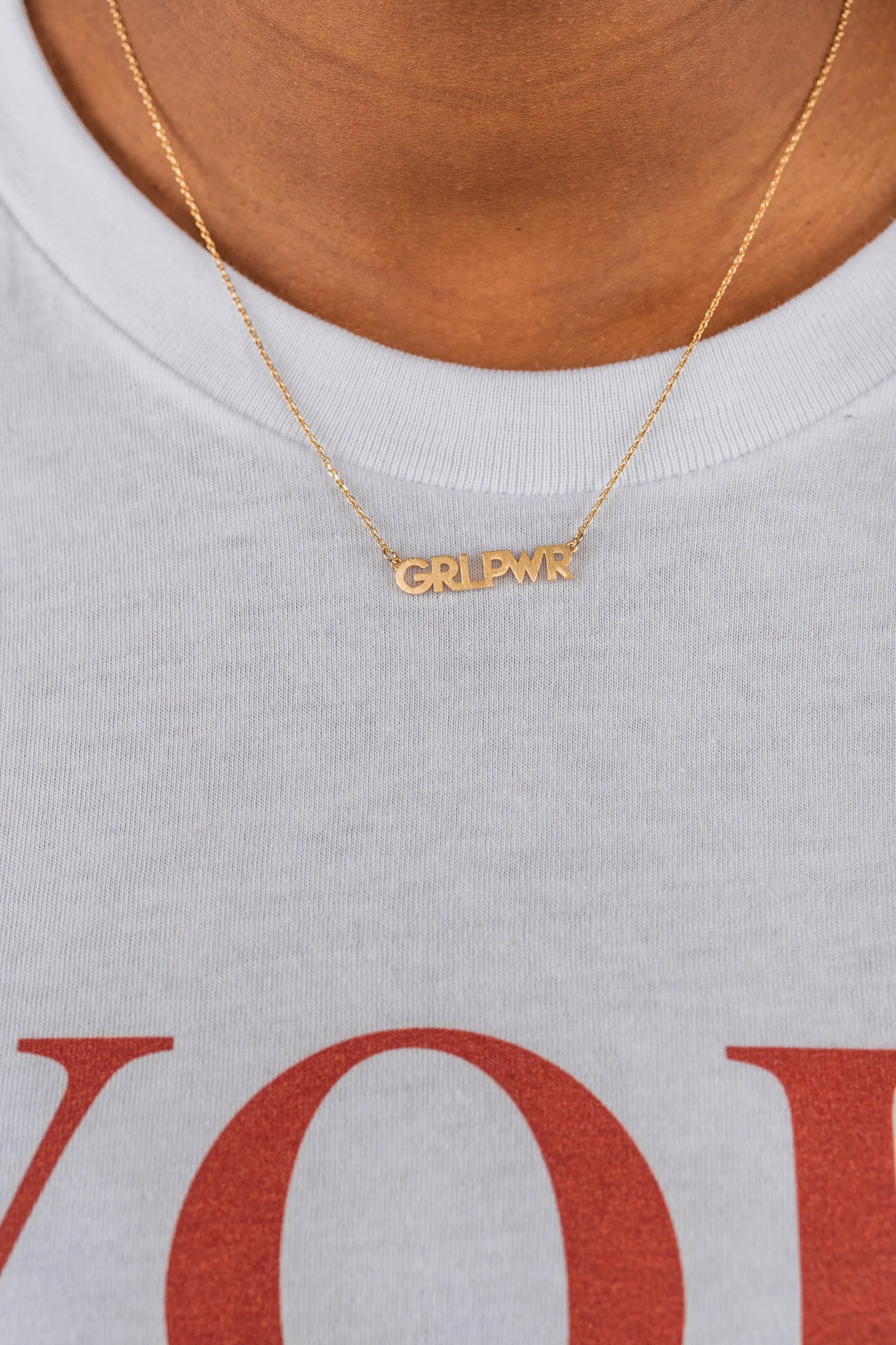 Girl Power Gold Necklace