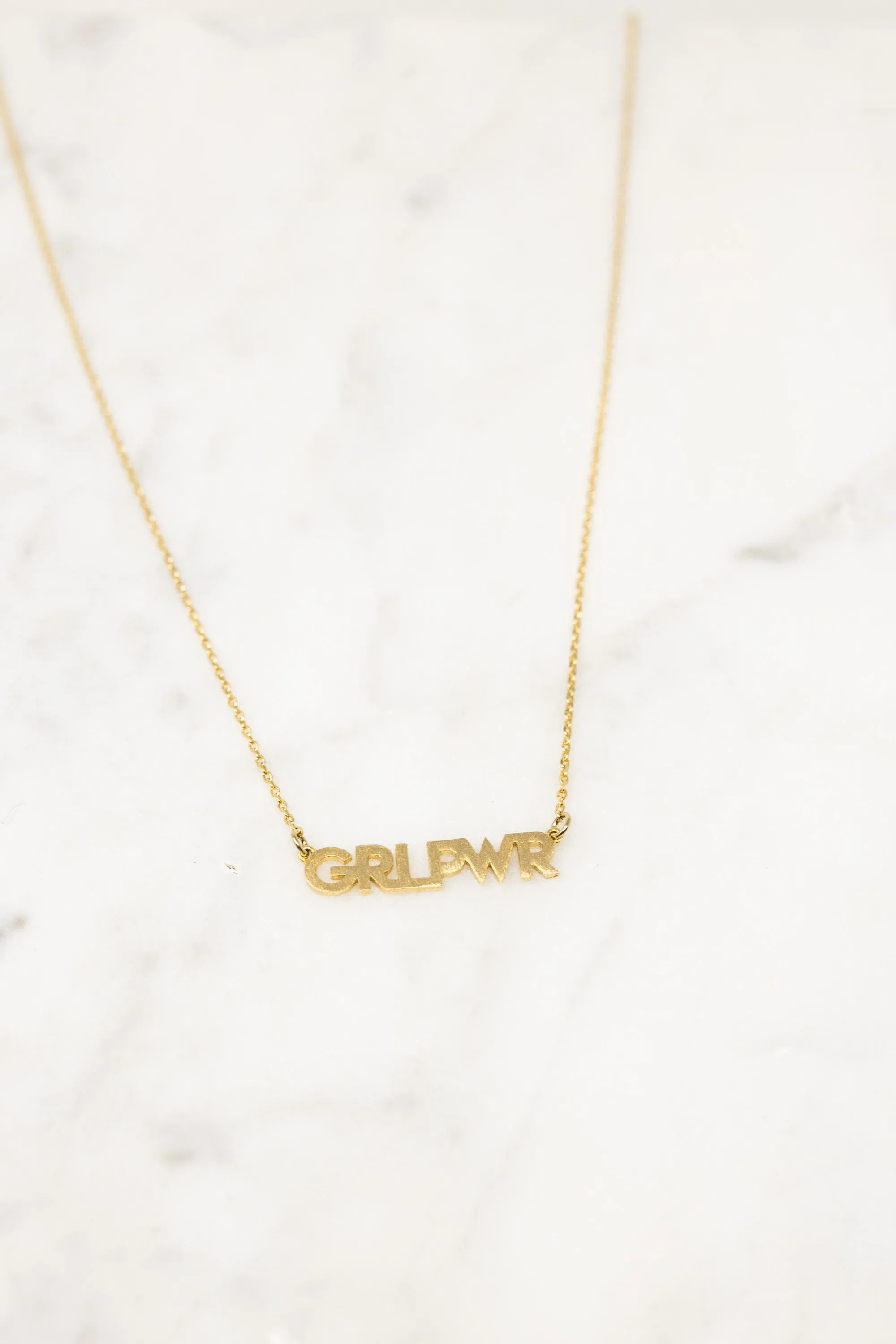 Girl Power Gold Necklace