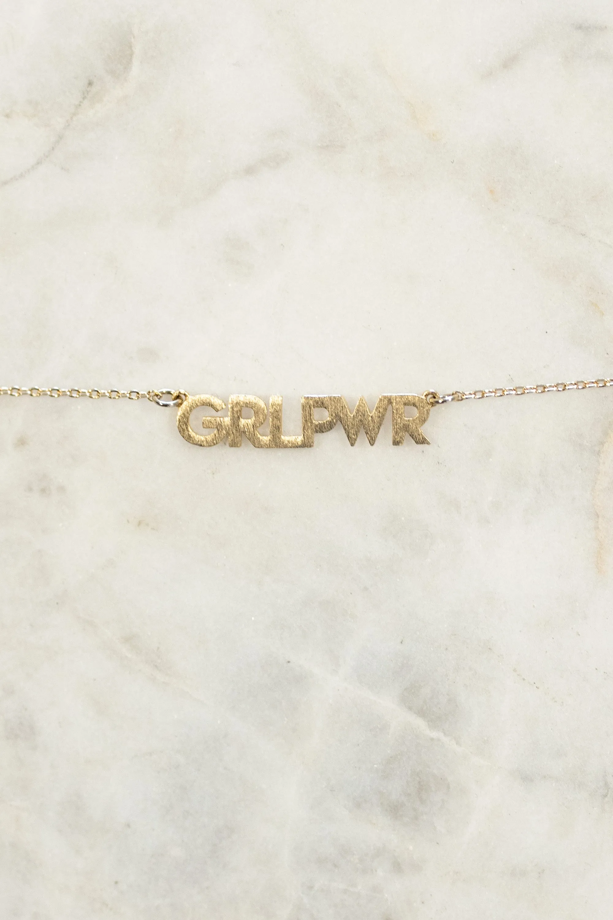 Girl Power Gold Necklace