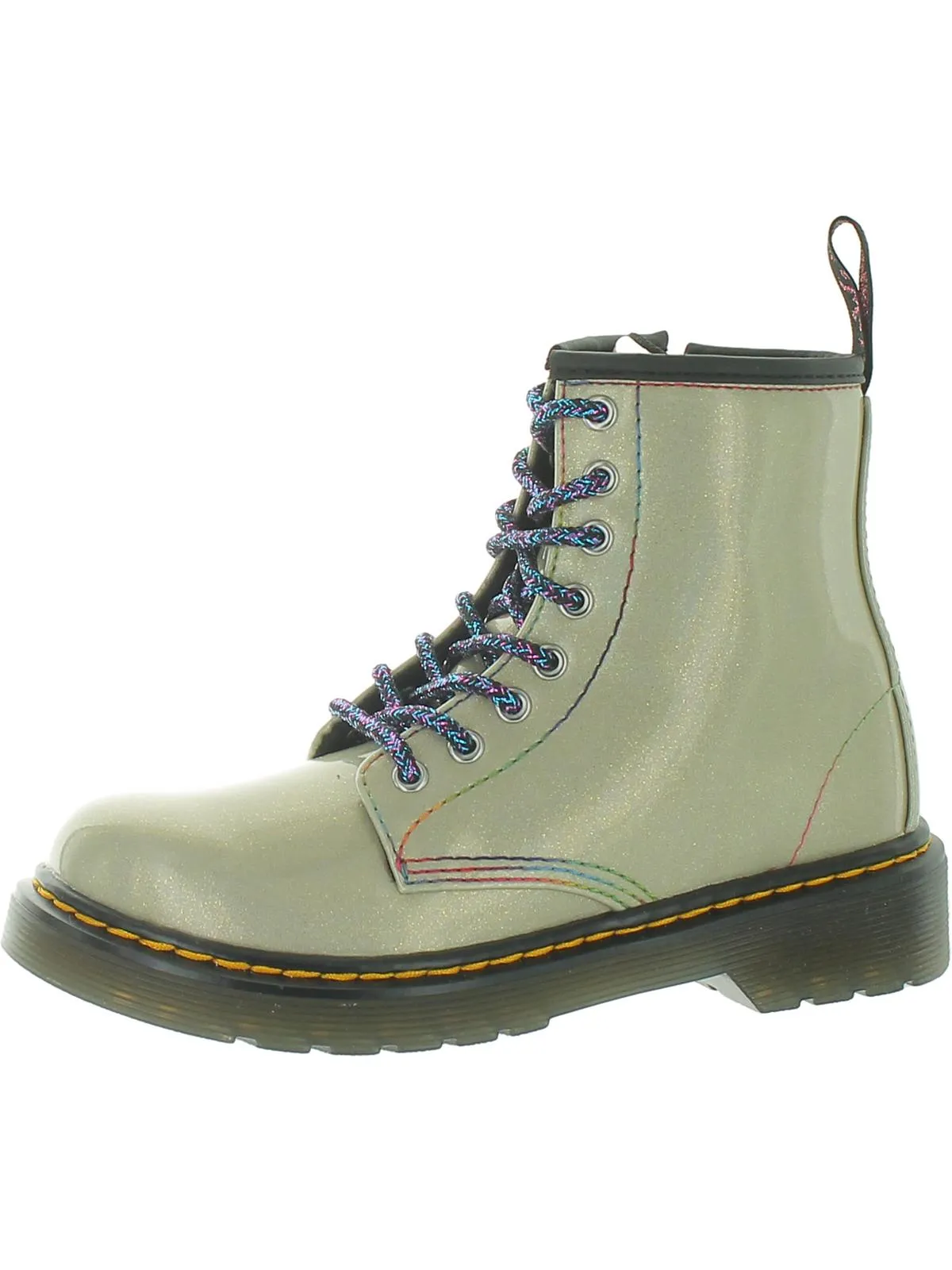 Girls Faux Leather Ankle Combat & Lace-up Boots