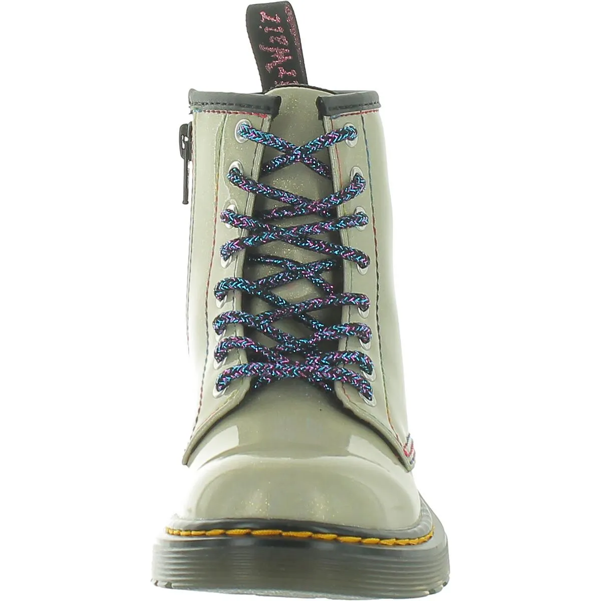 Girls Faux Leather Ankle Combat & Lace-up Boots