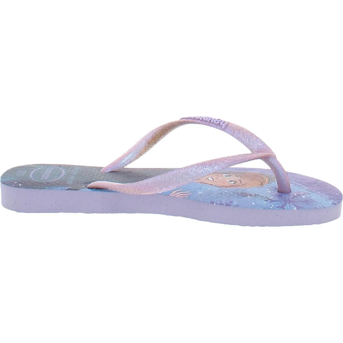 Girls Glitter Slip On Flip-Flops