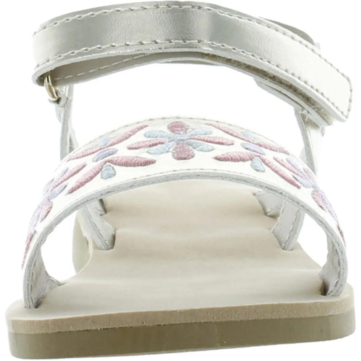 Girls Metallic Ankle Strap Slingback Sandals