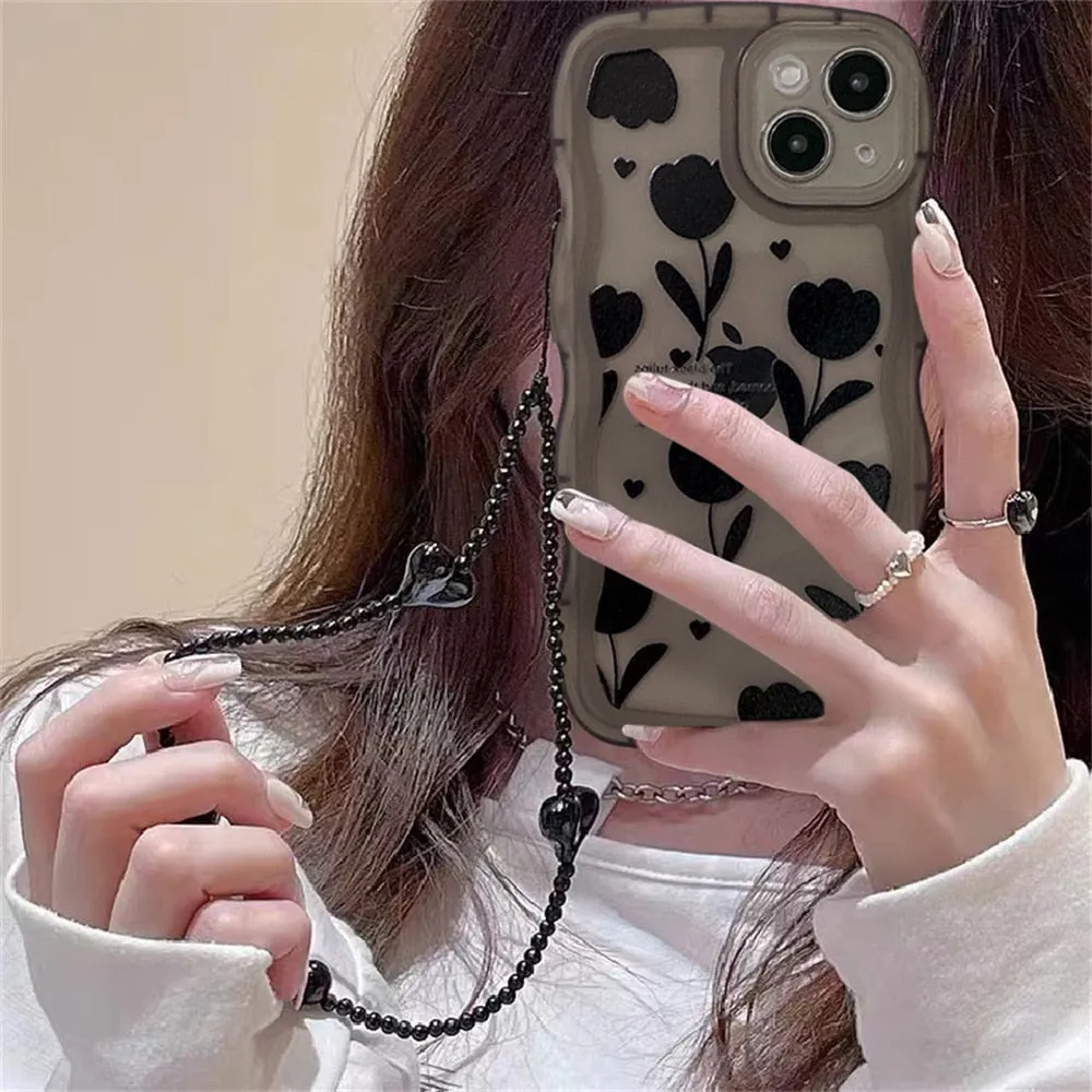 Gothic Tulip iPhone Case With Chain