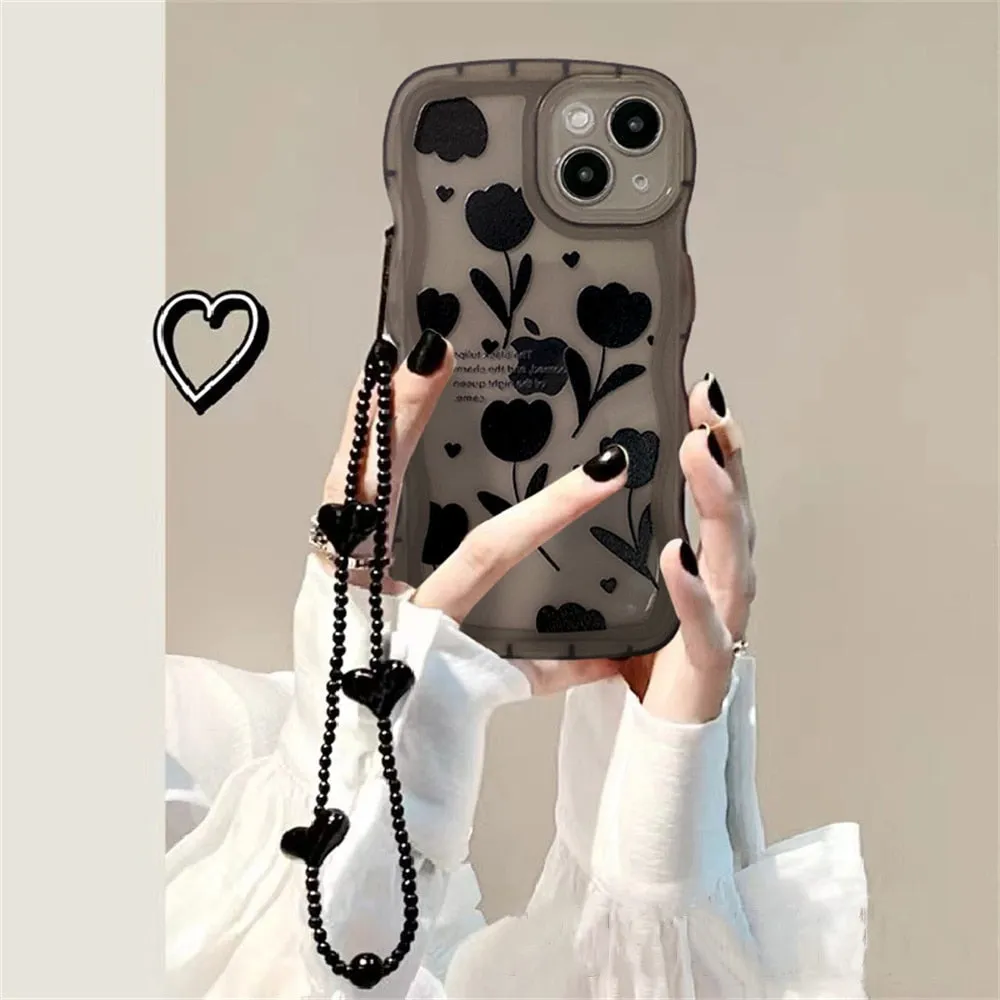 Gothic Tulip iPhone Case With Chain