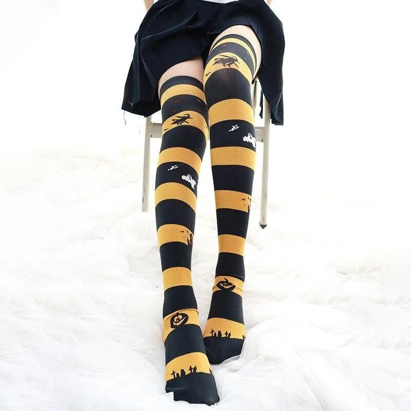 Halloween Thigh High Stockings