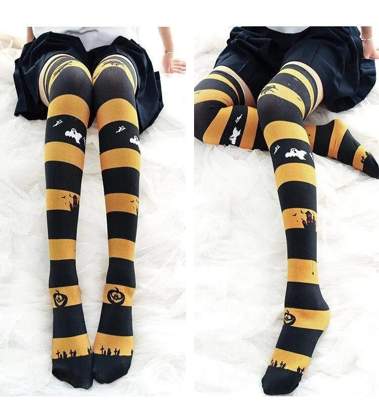 Halloween Thigh High Stockings
