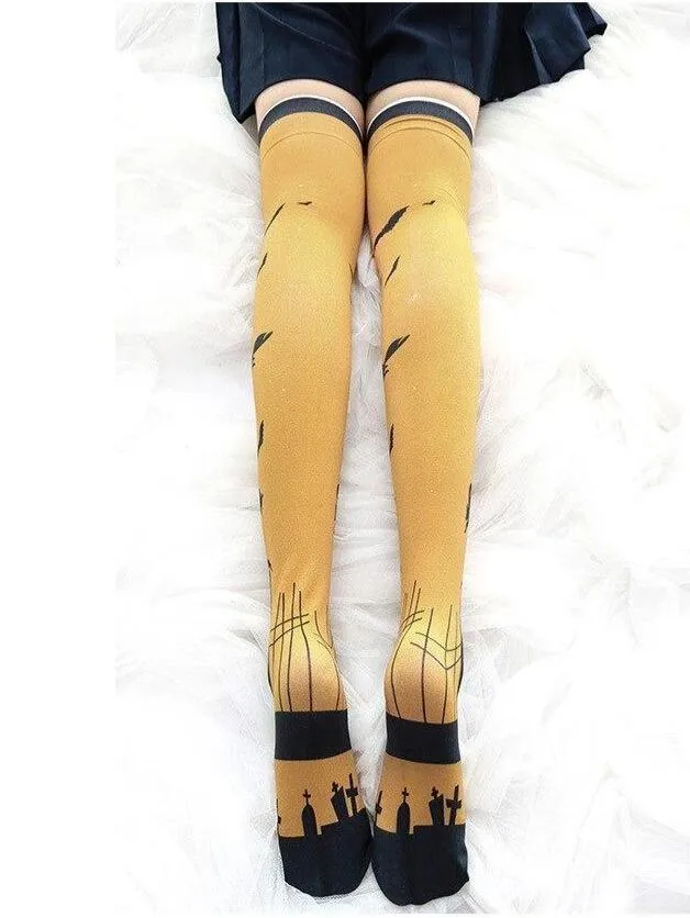Halloween Thigh High Stockings