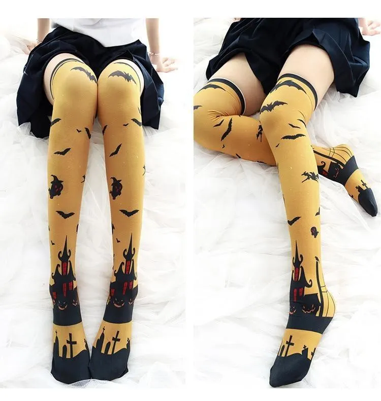 Halloween Thigh High Stockings