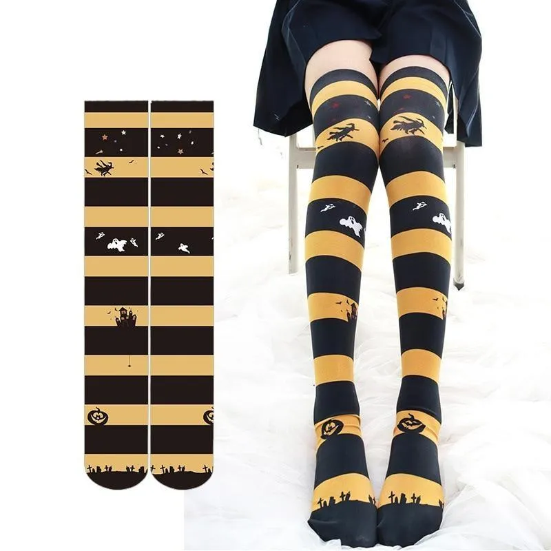 Halloween Thigh High Stockings
