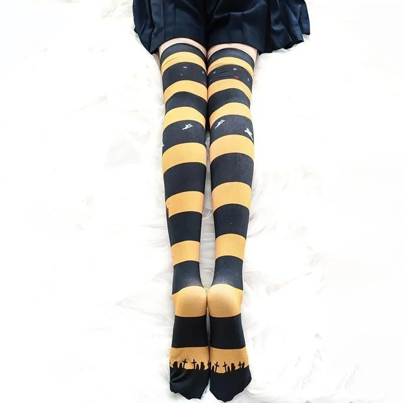 Halloween Thigh High Stockings