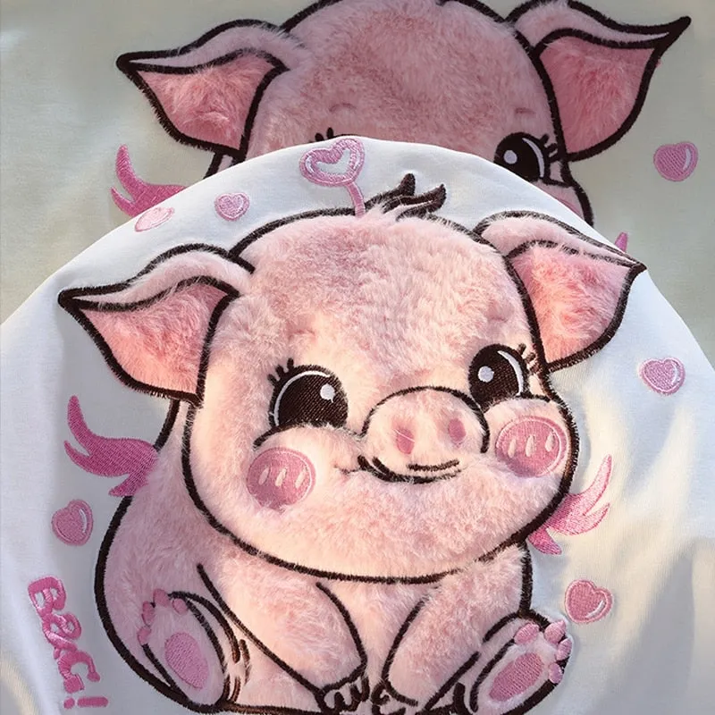 Happy Pig Fluffy Tee