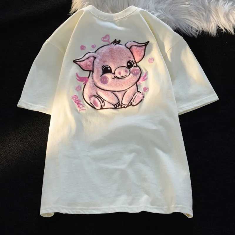 Happy Pig Fluffy Tee