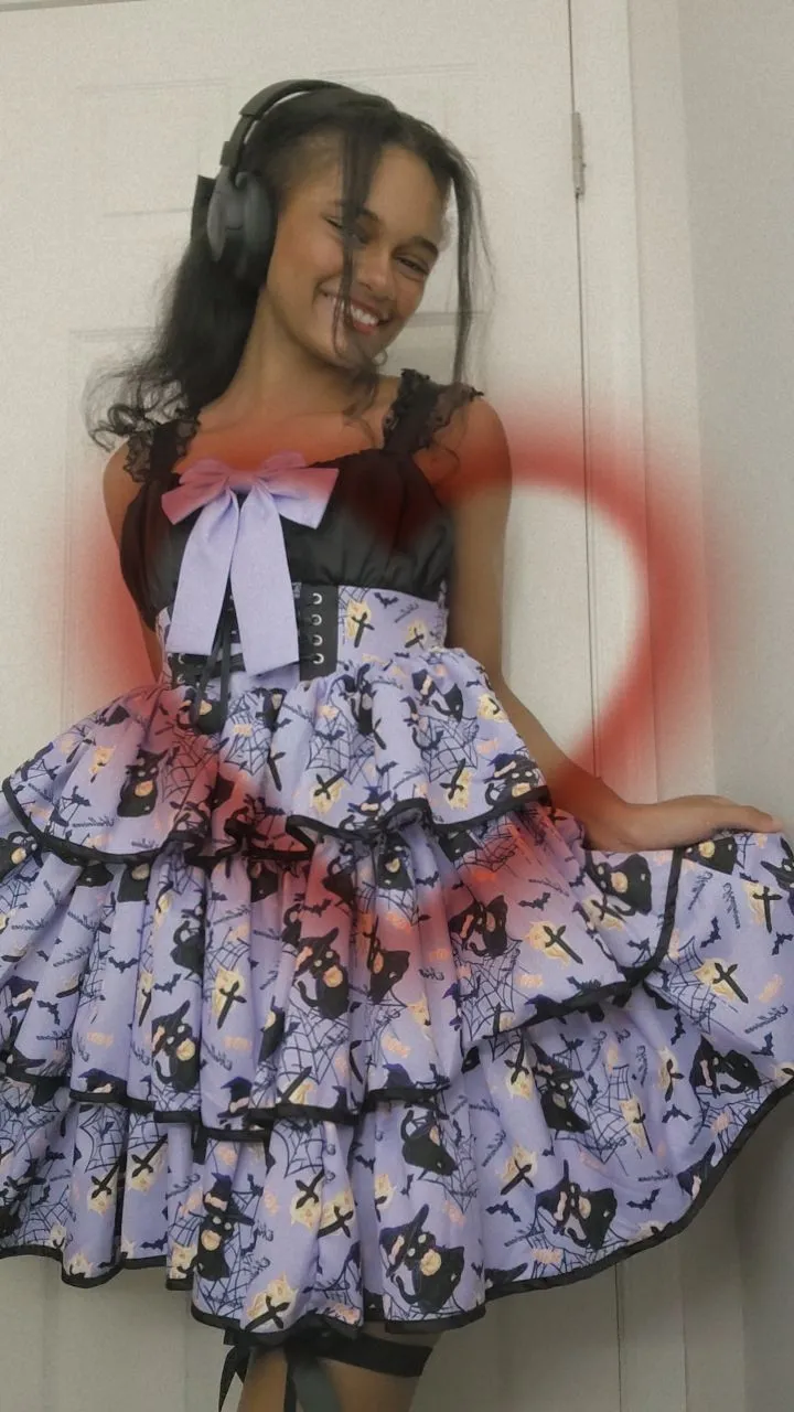 Haunted Halloween Patterned Dress