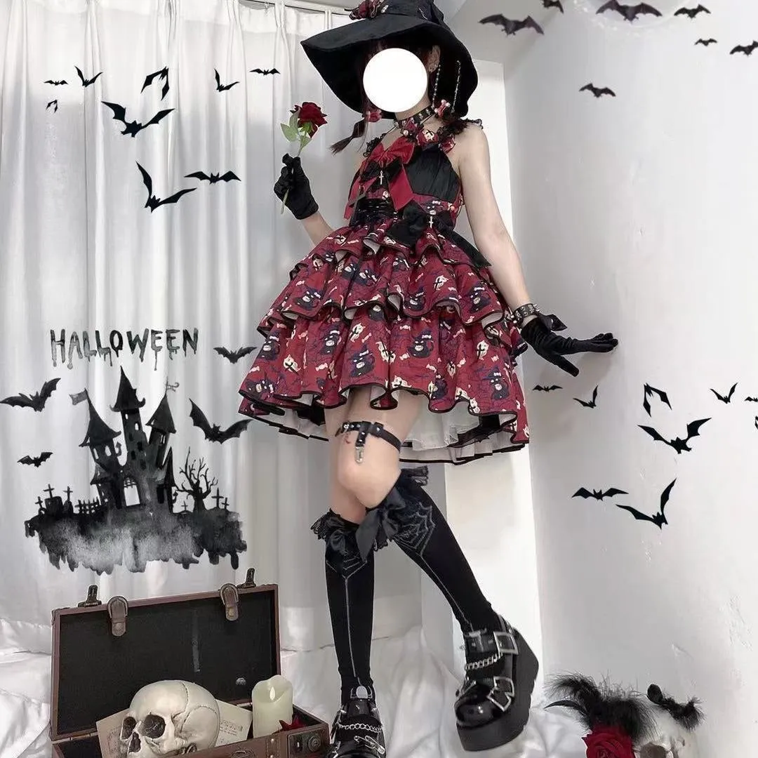 Haunted Halloween Patterned Dress