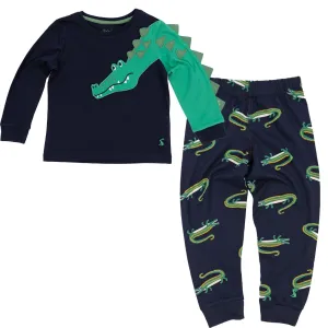 Joules Boys Navy Croc Pyjama Set