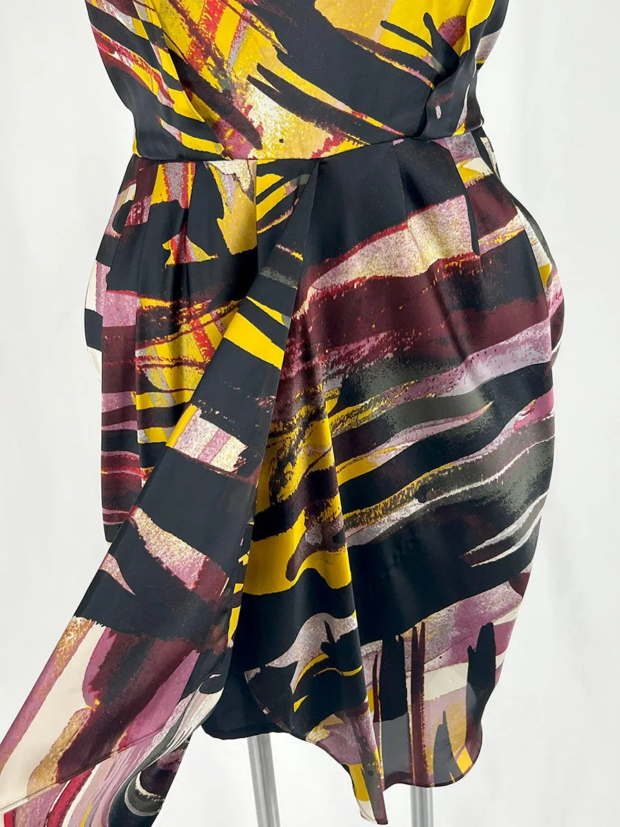 Julie Dillon Size 16W Black Multi Brush strokes Dress